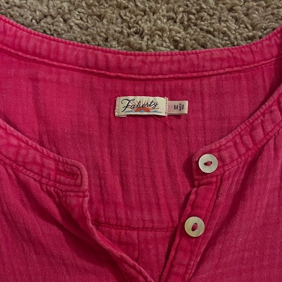 Faherty Dream Cotton gauze Desmond top - Picture 7 of 8